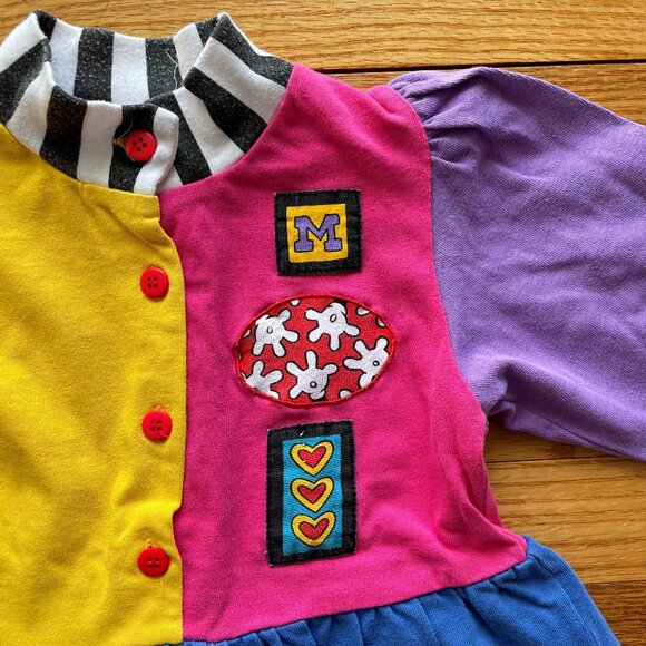 VINTAGE 90s Disney Color Block Shirt Size 3T - Picture 5 of 16